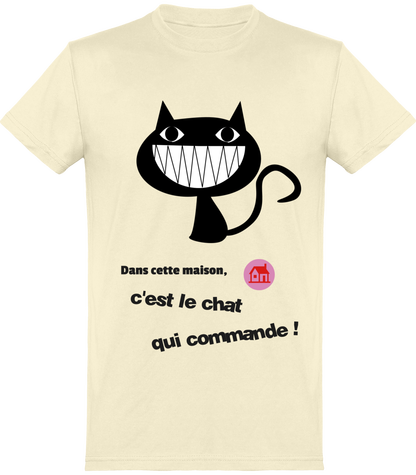 Dans cette maison c'est le chat qui commande T-shirt Homme 150g