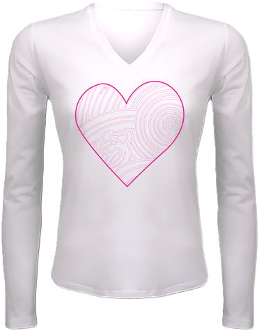 Soutien - Amour - Femme - Manches longues