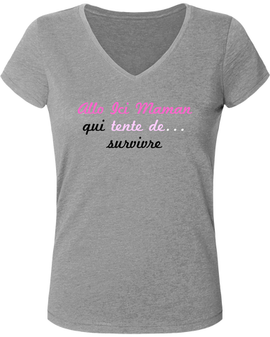 T-shirt soft grey Allo Ici Maman