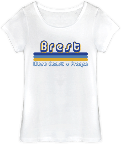 Tee-shirt Brest femme graphique influence seventies 
