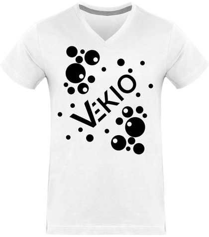 T-shirt col V 180g (VEKIO bulles)