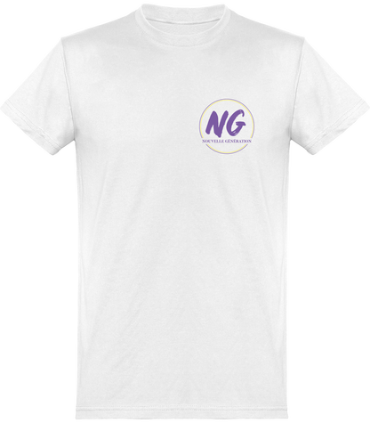 T-shirt blanc avec logo sur poitrine