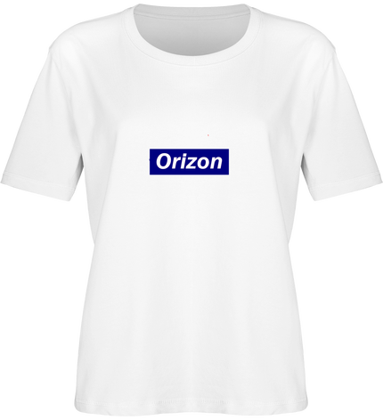 T shirt femme oversize Oriz0n EDITION LIMITED logo blue