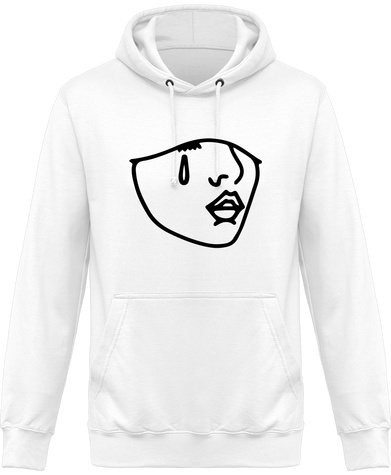 SWEAT A CAPUCHE LOGO NOIR - PURPLE FICTION