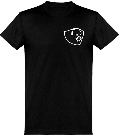 T-SHIRT LOGO BLANC - PURPLE FICTION