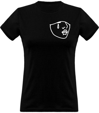 T-SHIRT FEMME LOGO BLANC - PURPLE FICTION
