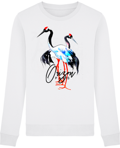 Sweatshirt ORIZ0N homme/femme grue collection summer inspired by Kenzo