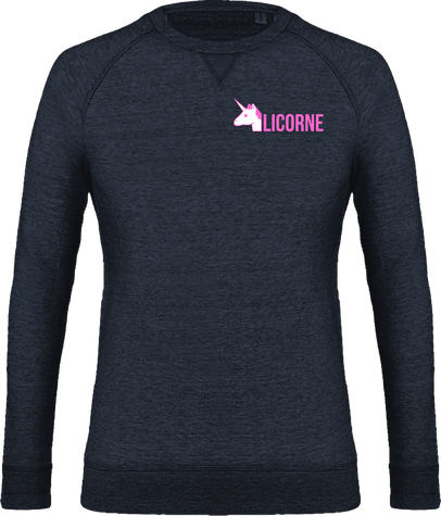 Sweat col rond femme Licorne
