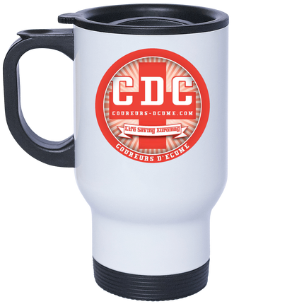 Mug isotherme logo orange Coureurs d'écume.
