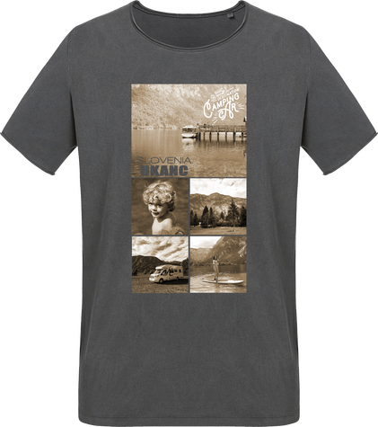 T-shirt Vintage Destination Camping-car - Slovénia - UKANC