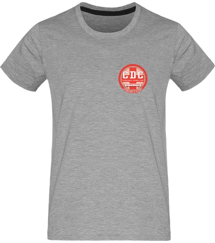 Tee-shirt homme gris logo orange