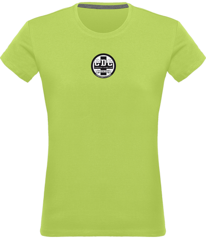 Tee-shirt femme citron vert logo noir
