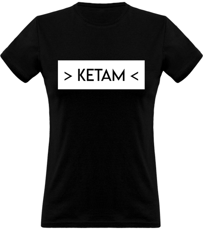 Tee-shirt Noir/Blanc KETAM simple Femme