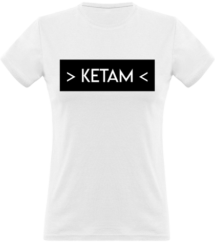 Tee-shirt Blanc/Noir KETAM simple Femme
