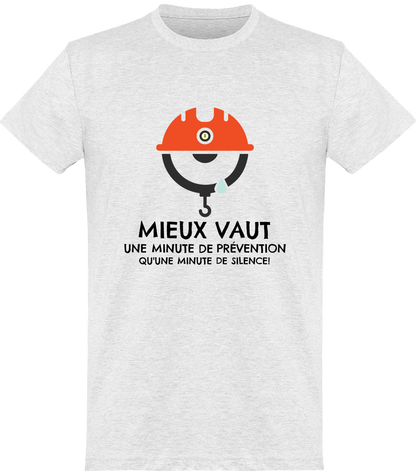 T-shirt homme prévention accidents chantier - Logo face