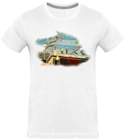 T-shirt imprimé scène de chantier 