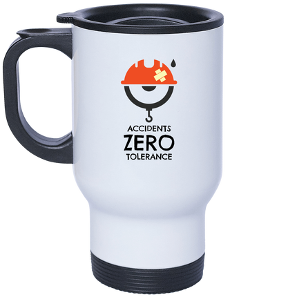 Mug Isotherme avec Anse message prévention des risques chantiers