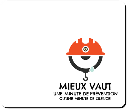 Tapis de Souris logo prévention chantier 