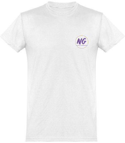 T-shirt homme blanc éclair au dos 