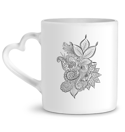 Taza corazón mandala