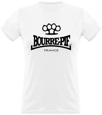 T-shirt femme bicolore Bourre-Pif blanc