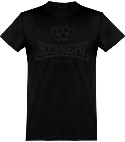 T-shirt Bourre-Pif ton sur ton black