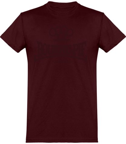 T-shirt Bourre-Pif ton sur ton bordeaux