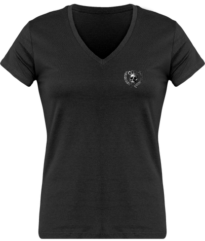T-shirt petit Skull Knuckle femme col V