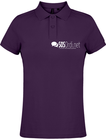 Polo femme logo blanc SOSOrdi.net