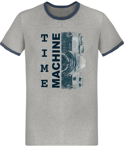 T-Shirt Vintage Bi color Coton Bio – Canon AE1 Time Machine