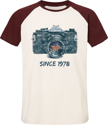 T-Shirt Bi color Coton Bio – Canon A1 Since 1978