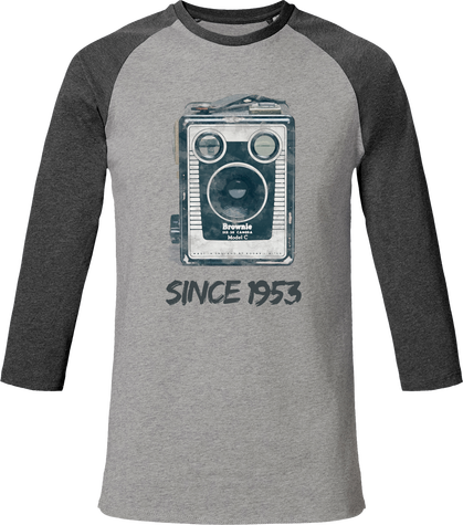 T-Shirt manches 3/4 Bi color Coton Bio – Kodak Brownie Since 1953