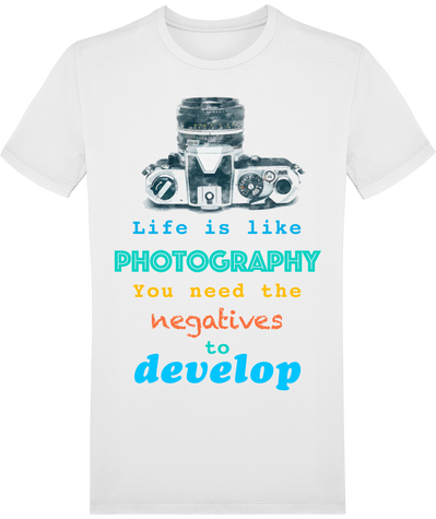 T-Shirt Vintage Coton Bio – Citation couleur