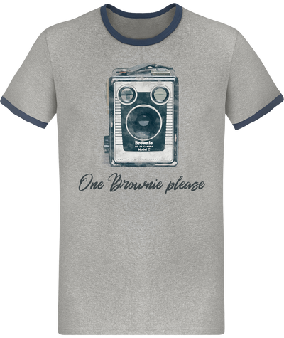 T-Shirt Vintage Bi color Coton Bio – One Brownie Please