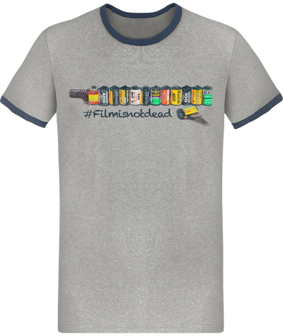 T-Shirt Vintage Bi color Coton Bio – #Filmisnotdead 1