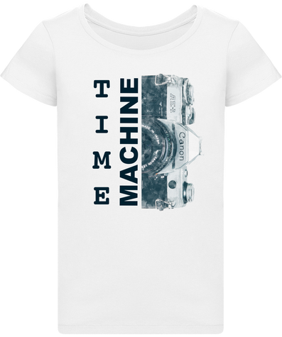 T-Shirt Vintage Coton Bio – Canon AE1 Time Machine Femme
