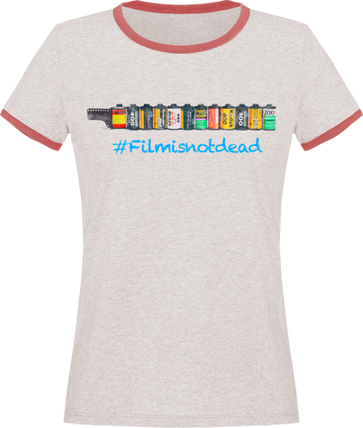 T-Shirt Vintage Bi color Coton Bio Femme – #Filmisnotdead 2