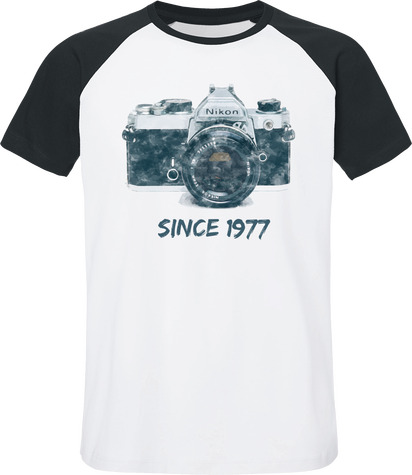 T-Shirt Bi color Coton Bio – Nikon FM Since 1977
