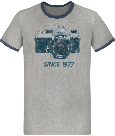 T-Shirt Vintage Bi color Coton Bio – Nikon FM Since 1977