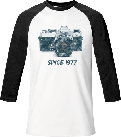 T-Shirt manches 3/4 Bi color Coton Bio – Nikon FM Since 1977