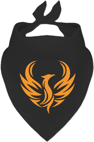 Bandana noir logo orange