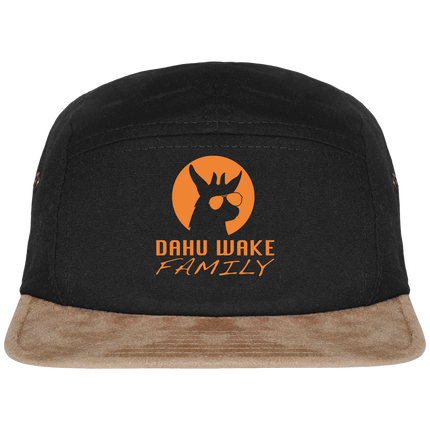 Casquette 2 coloris visière daim logo orange