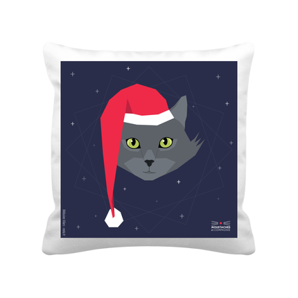 Coussin Noël Moustaches Chat