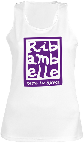Débardeur femme Ribambelle blanc-violet