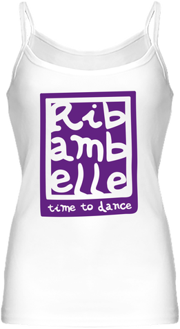 Débardeur femme à bretelles Ribambelle blanc-violet