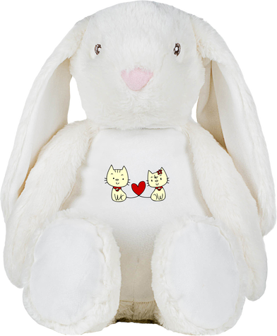 Peluche lapin crème
