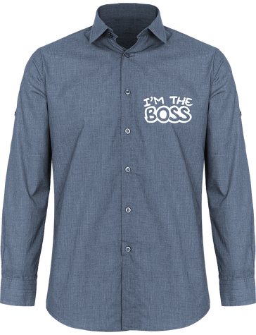 Chemise en Popeline à fil teint croisé homme