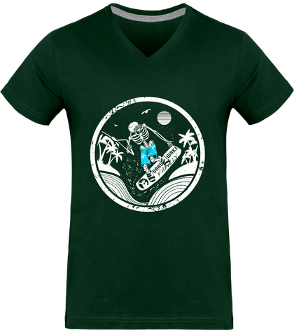 T-shirt multicolor logo skull blanc
