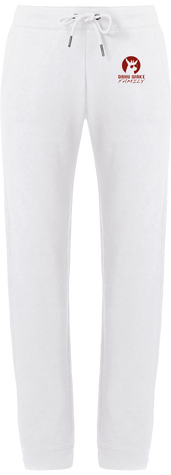 Pantalon jogging blanc femme logo rouge