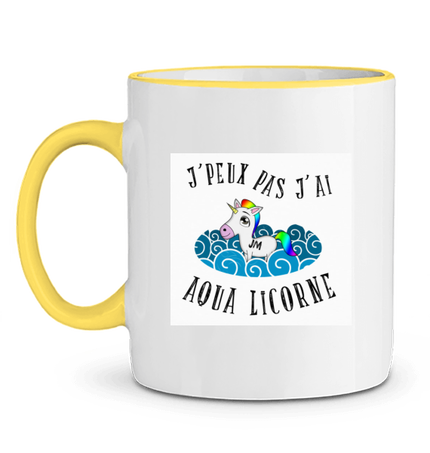 JM ON THE ROAD MUG AQUA LICORNE